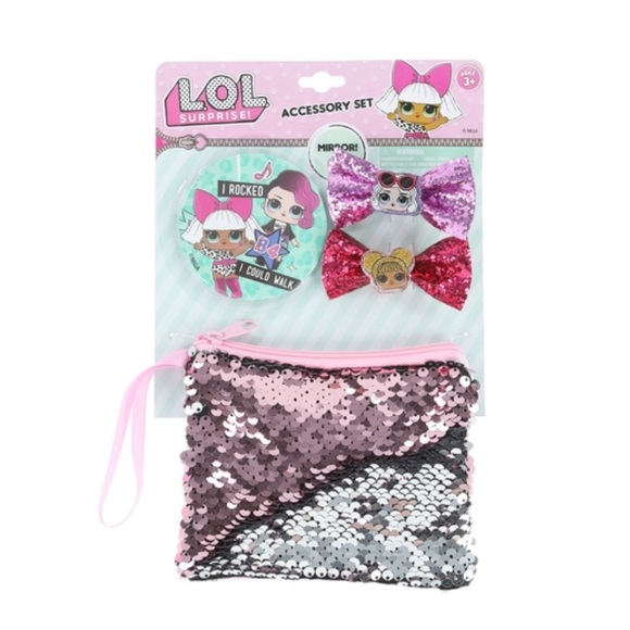 L.O.L Surprise Other - L.O.L. Surprise! Bow, Bag, & Mirror Purse Set LOL Gift Set